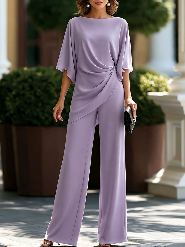Liesa - Raffiniertes zweiteiliges Set mit Cape-Ärmeln