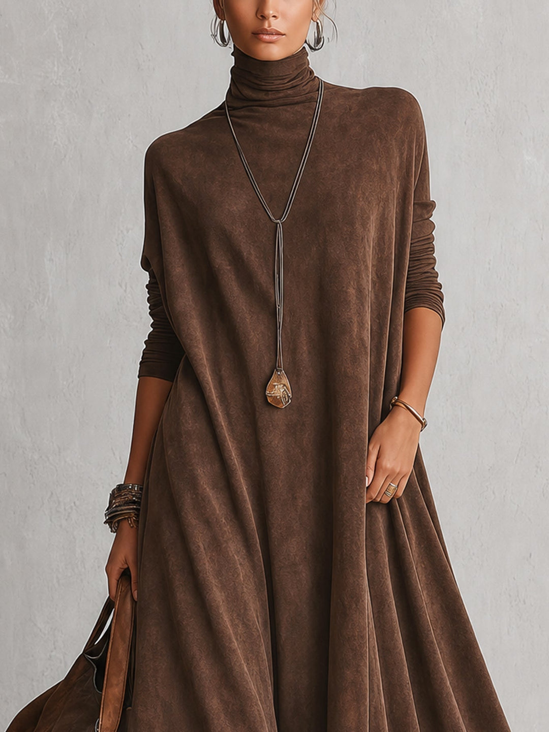 Gretta - Maxikleid mit weichem Griff und Spitzenbesatz