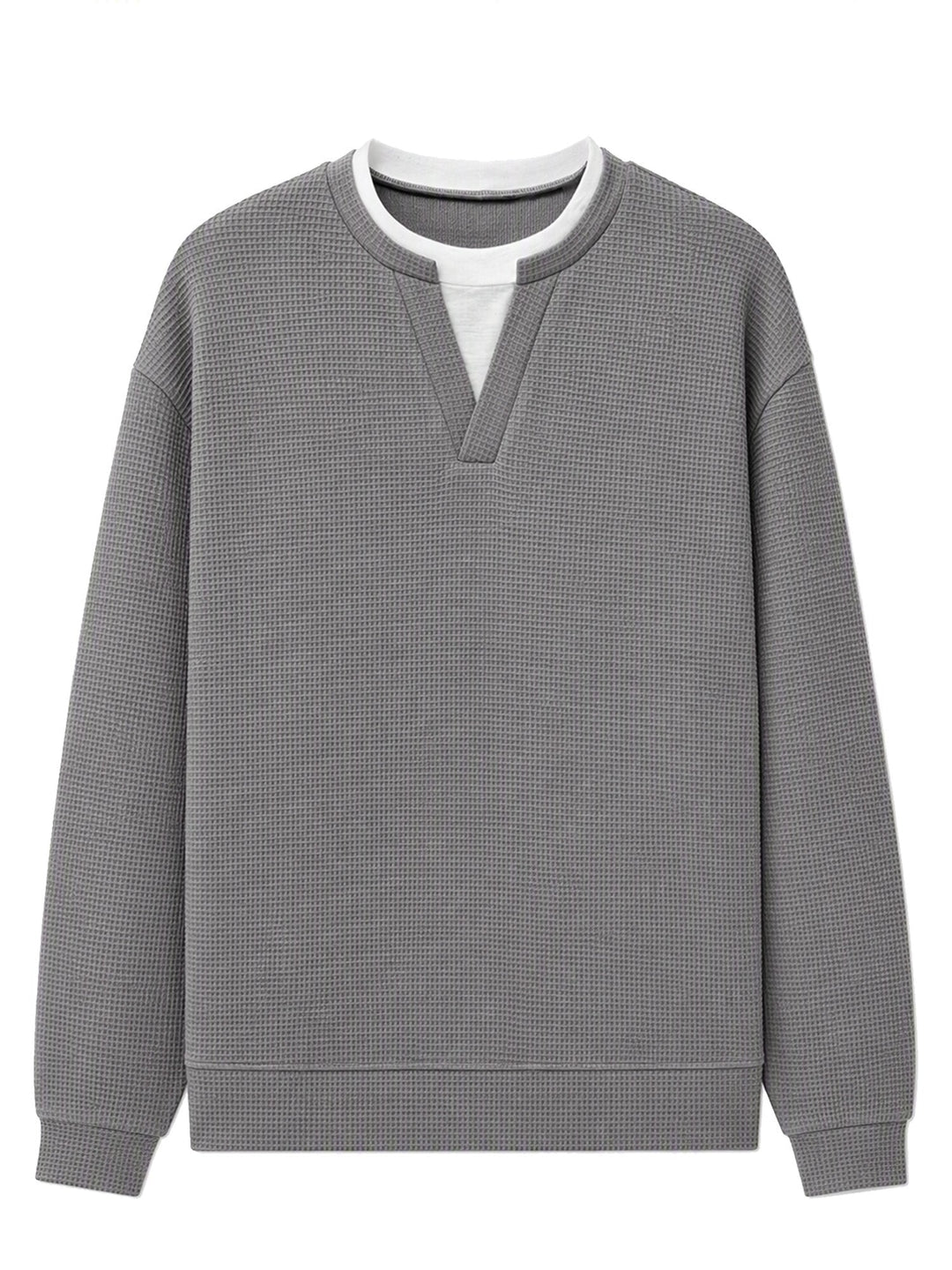 Oswald - Langarmshirt mit Waffelstruktur