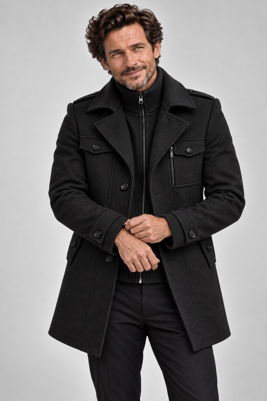 Ivan - Doppelreihiger Langmantel