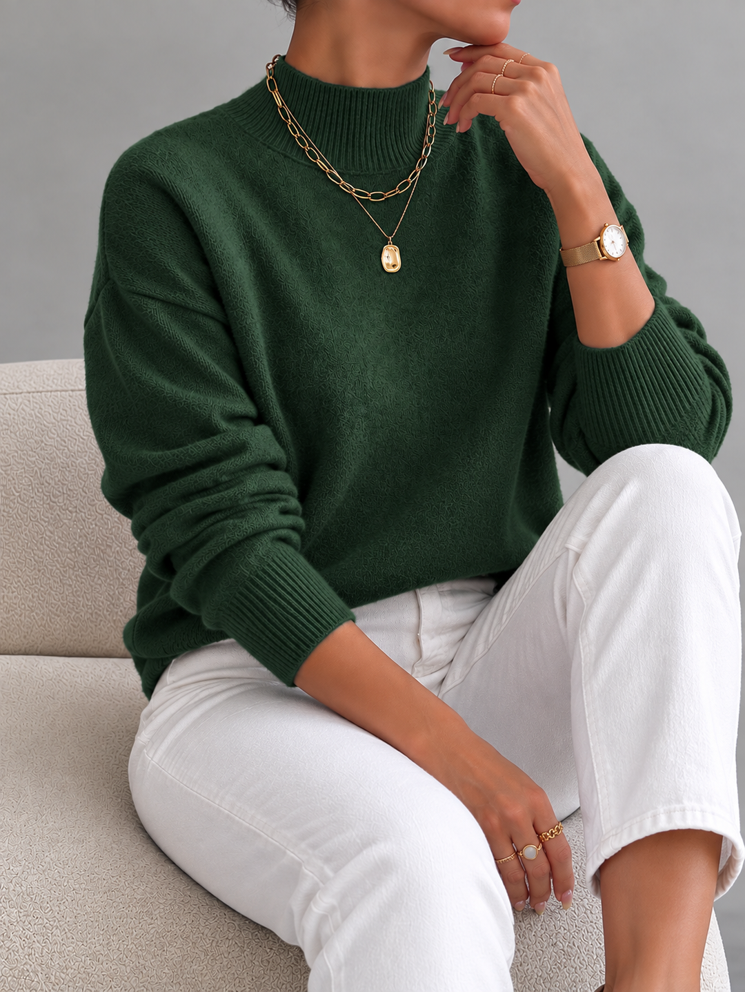 Jinty - Soft-Touch-Strickpullover im Relaxed-Fit
