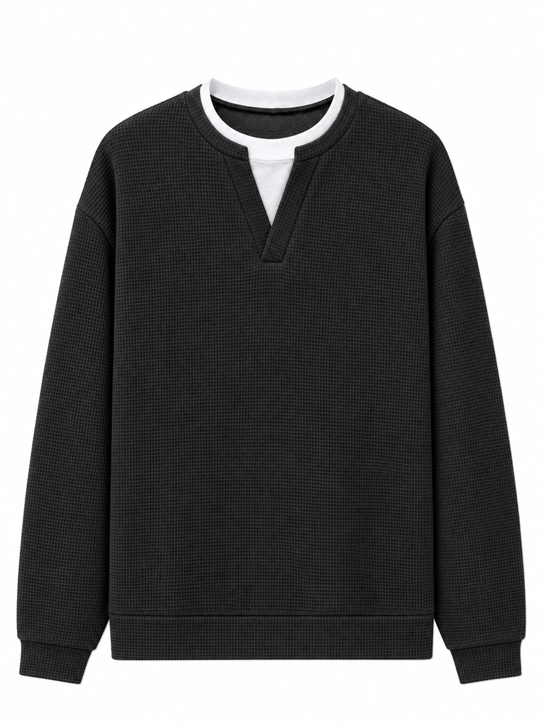 Oswald - Langarmshirt mit Waffelstruktur