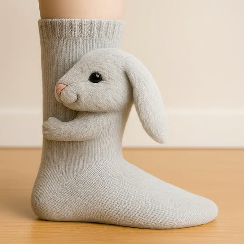 Chiara - Gestrickte Socken mit Tiermotiv