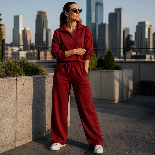 Maud - Locker geschnittener Half-Zip-Zweiteiler