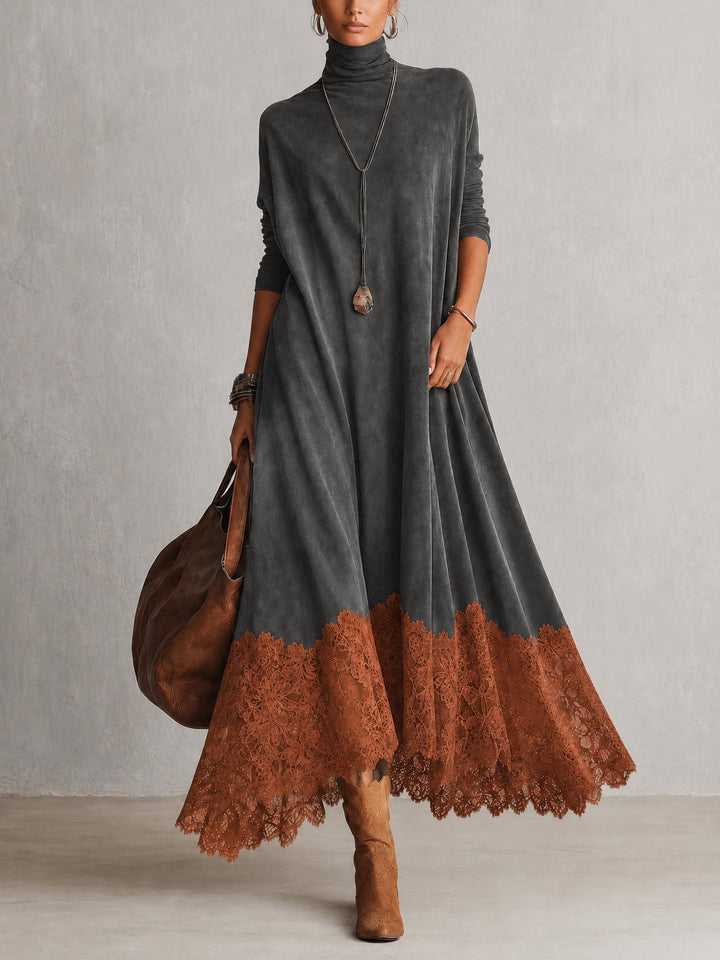 Pamina - A-Linien-Kleid mit Spitzeneinsatz