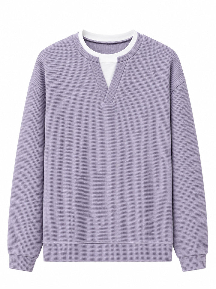 Oswald - Langarmshirt mit Waffelstruktur