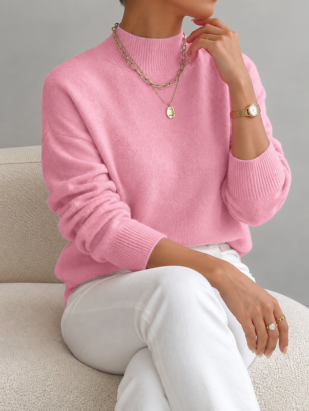 Jinty - Soft-Touch-Strickpullover im Relaxed-Fit