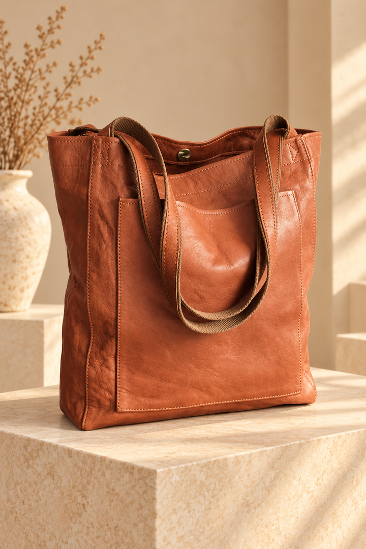 Dione - Strukturierte Tote Bag mit Reißverschluss