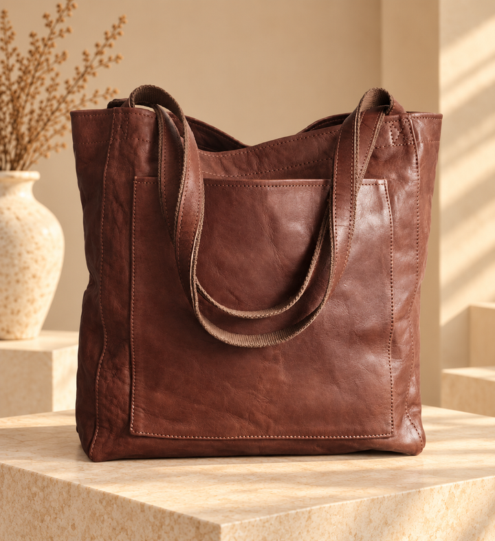 Dione - Strukturierte Tote Bag mit Reißverschluss