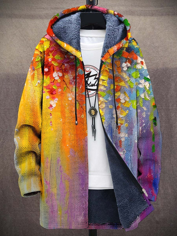 Barden - Colorblock-Kapuzenjacke mit Plüschfutter