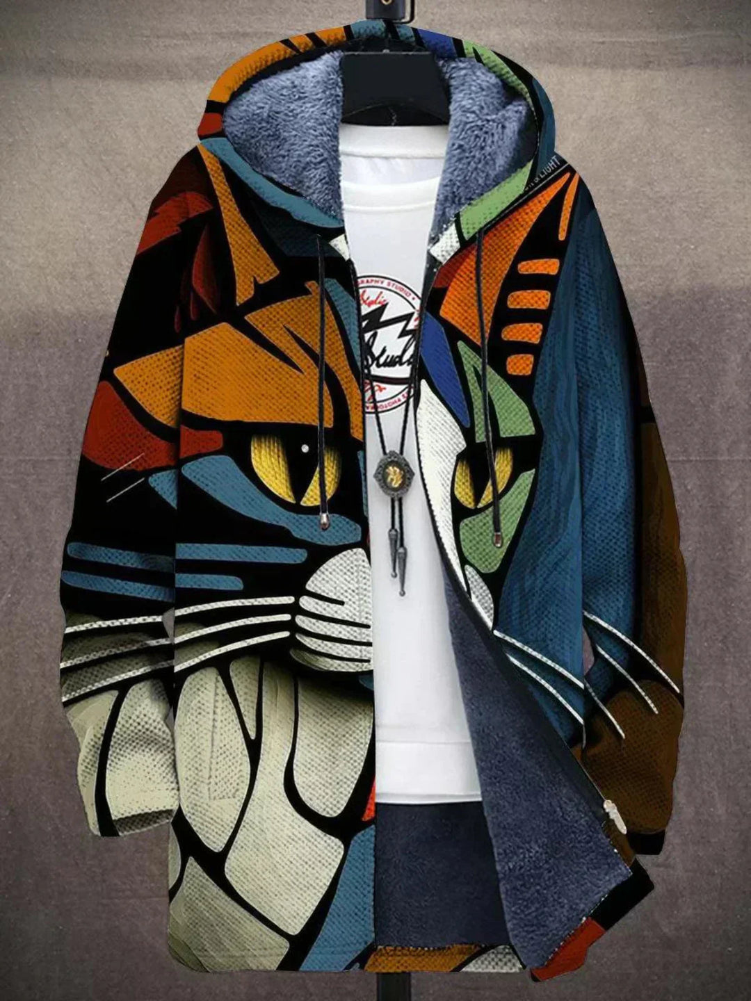 Barden - Colorblock-Kapuzenjacke mit Plüschfutter