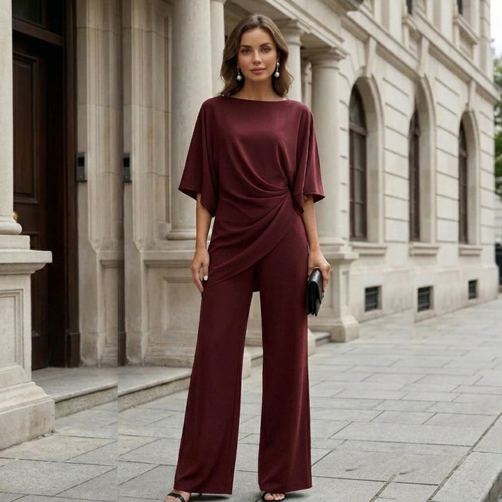 Liesa - Raffiniertes zweiteiliges Set mit Cape-Ärmeln