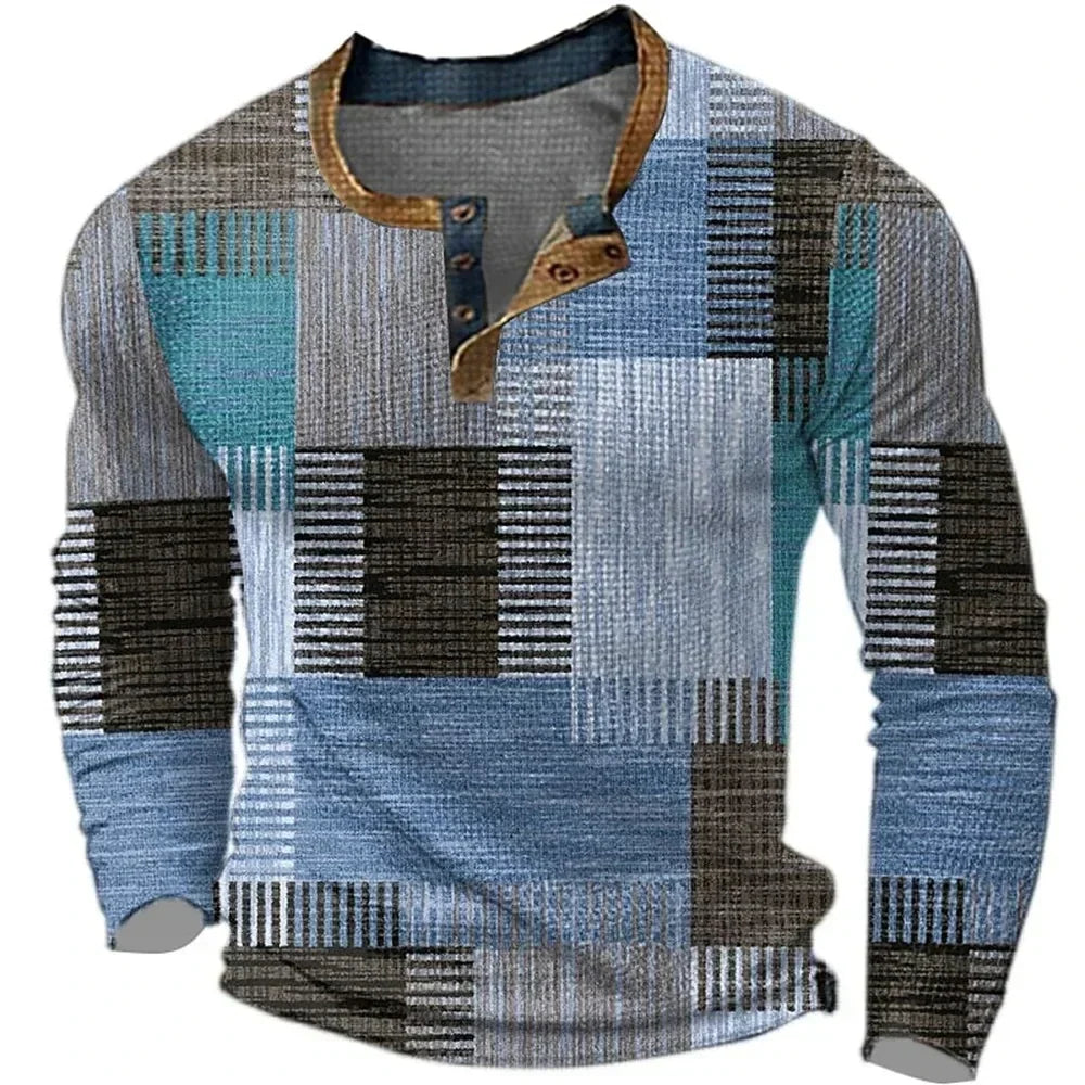 Karel - Buntes Patchwork-Langarmhemd