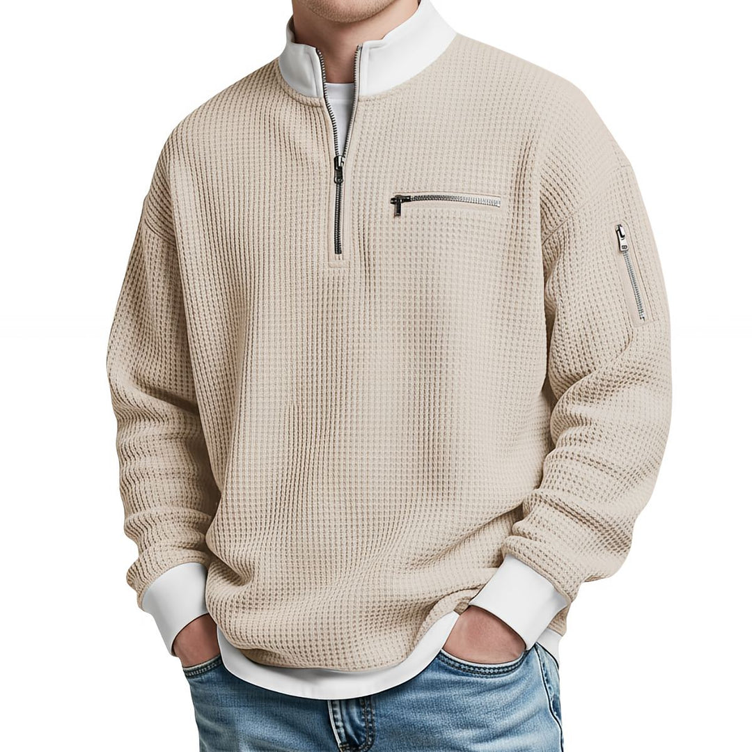 Peldon - Waffelstrick-Quarter-Zip-Pullover