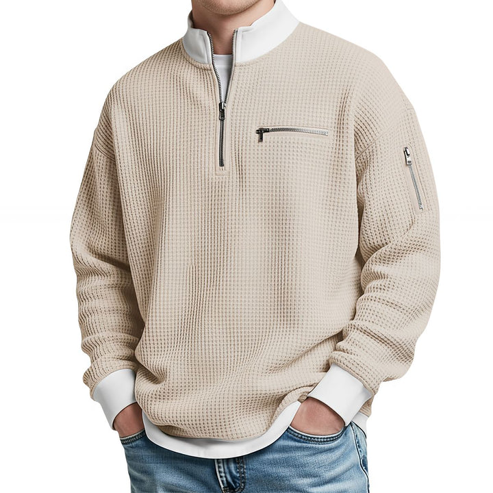 Peldon - Waffelstrick-Quarter-Zip-Pullover
