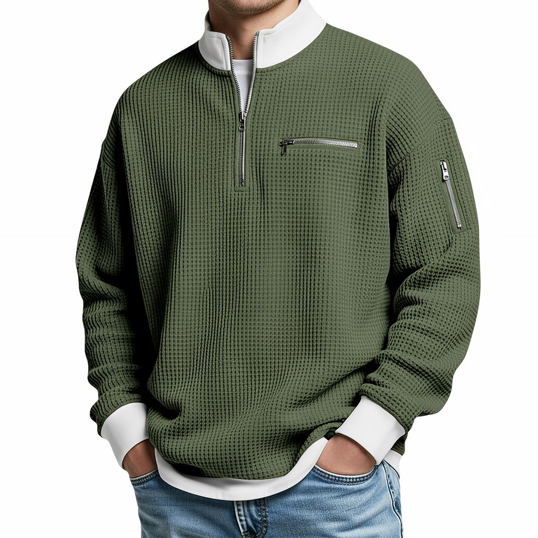 Peldon - Waffelstrick-Quarter-Zip-Pullover