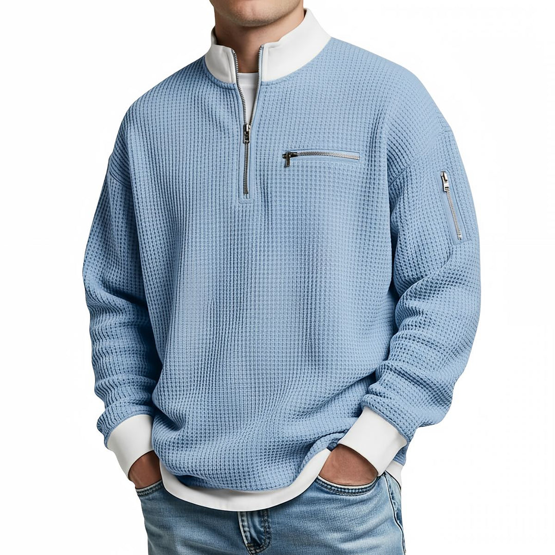 Peldon - Waffelstrick-Quarter-Zip-Pullover