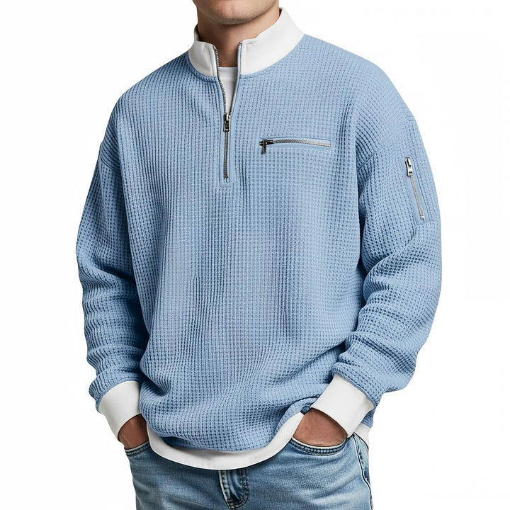 Peldon - Waffelstrick-Quarter-Zip-Pullover