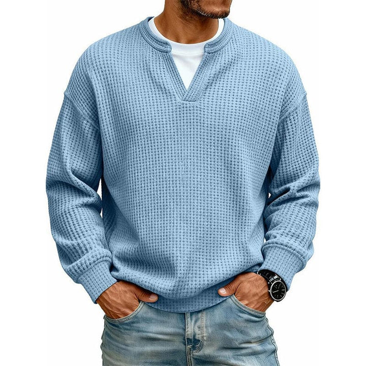 Arwel - Strukturierter Waffelstrick-Pullover