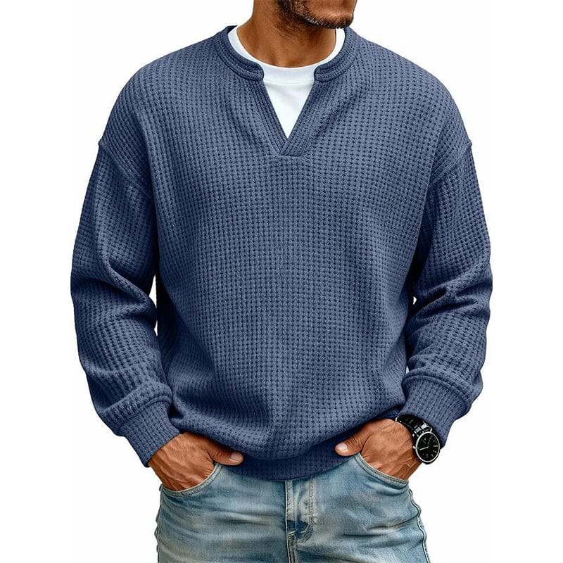 Arwel - Strukturierter Waffelstrick-Pullover