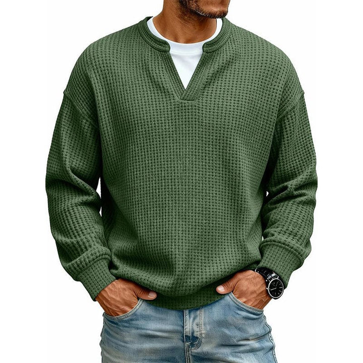 Arwel - Strukturierter Waffelstrick-Pullover