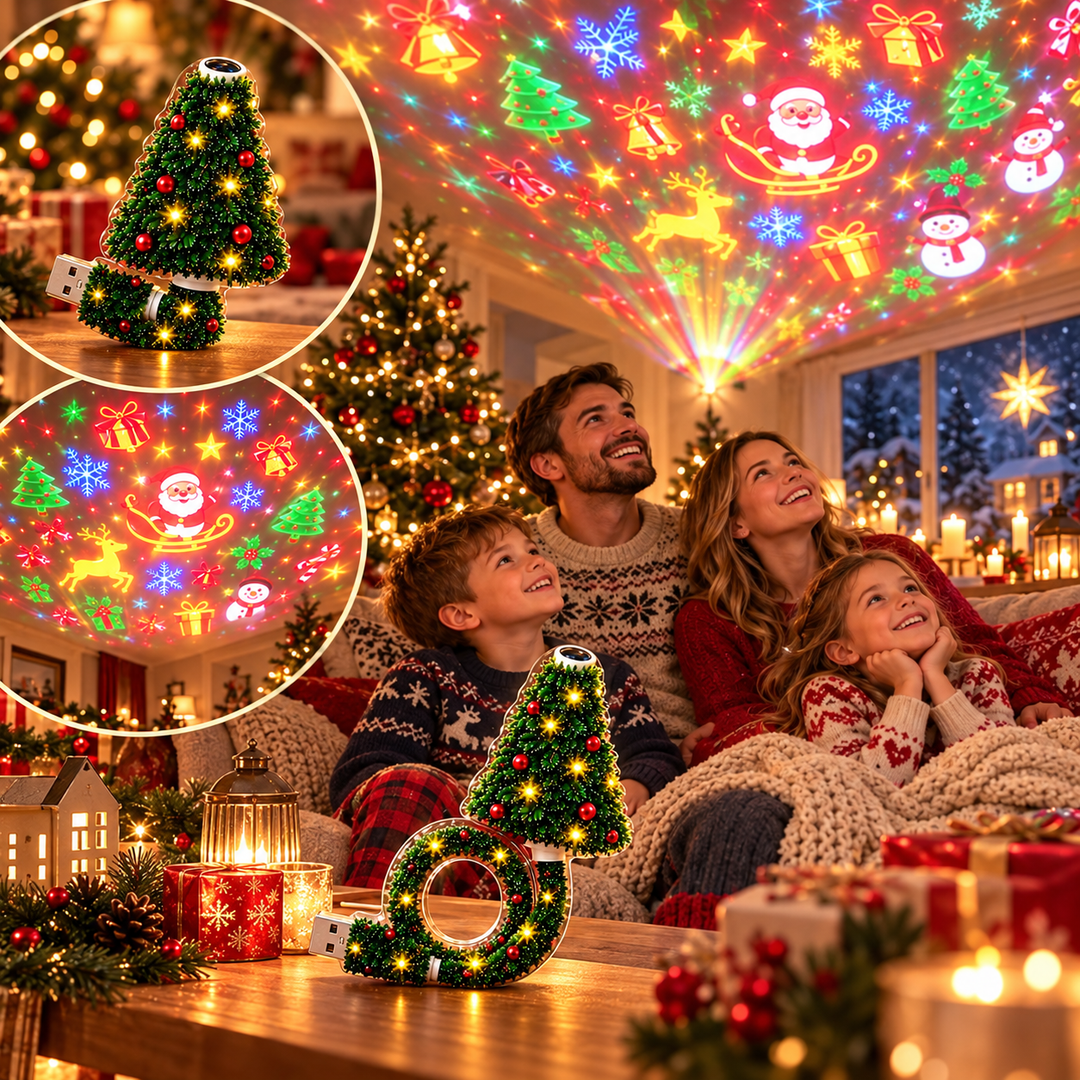 Festelle - LED-Projektionslicht für den Weihnachtsbaum