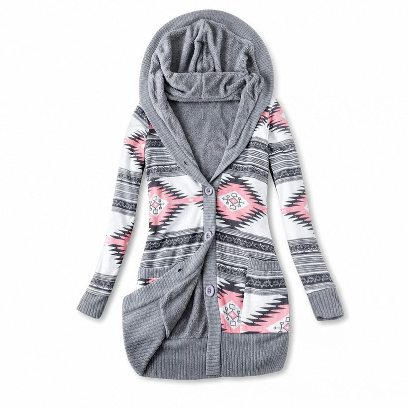 Ines - Thermo-Kapuzen-Cardigan