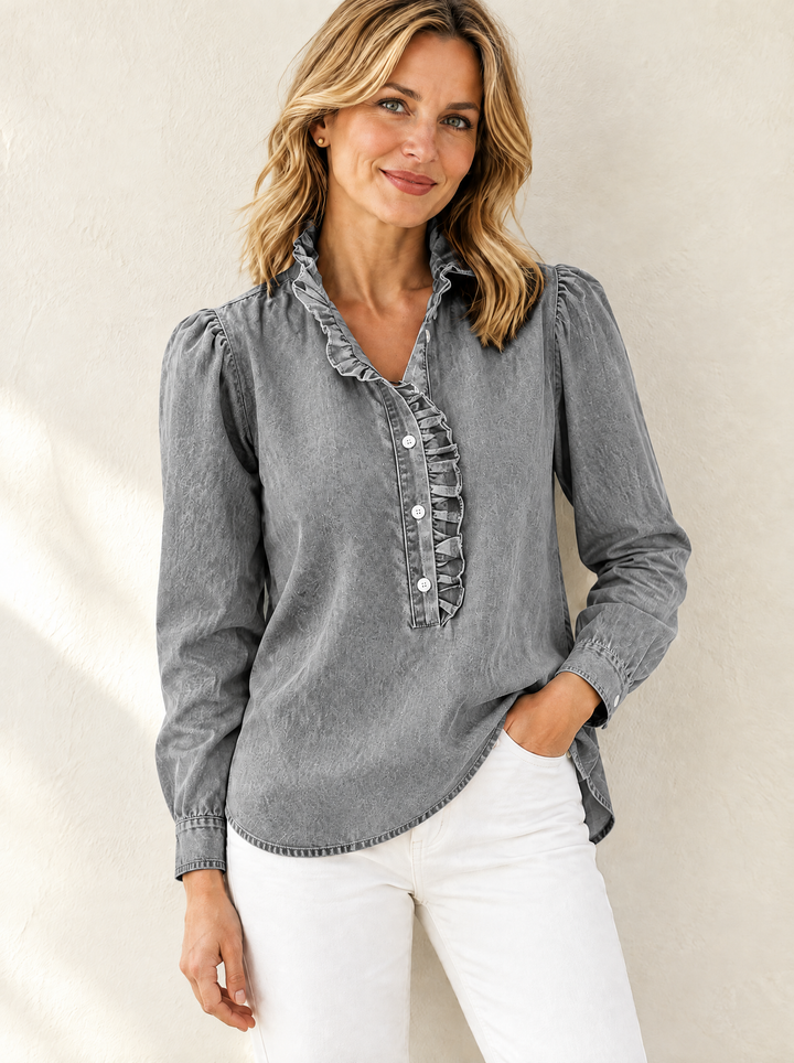 Brinna - Bluse mit zarten Rüschen