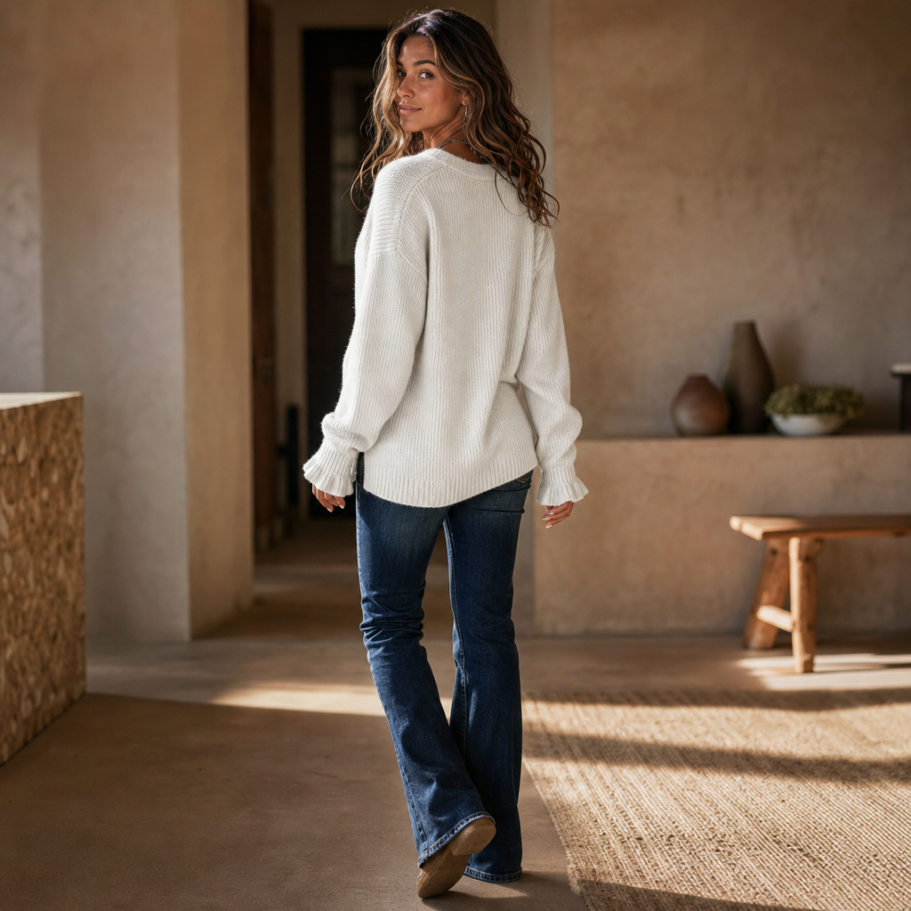 Annelie - Soft-Touch V-Ausschnitt-Pullover