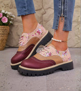 Dagna - Premium Oxford-Schuhe mit floralem Muster