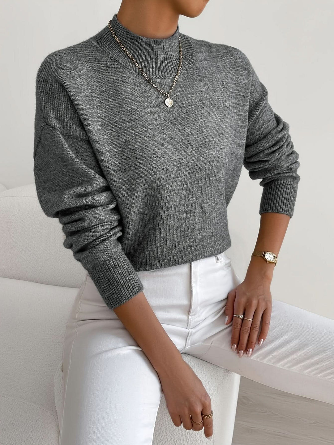 Jinty - Soft-Touch-Strickpullover im Relaxed-Fit
