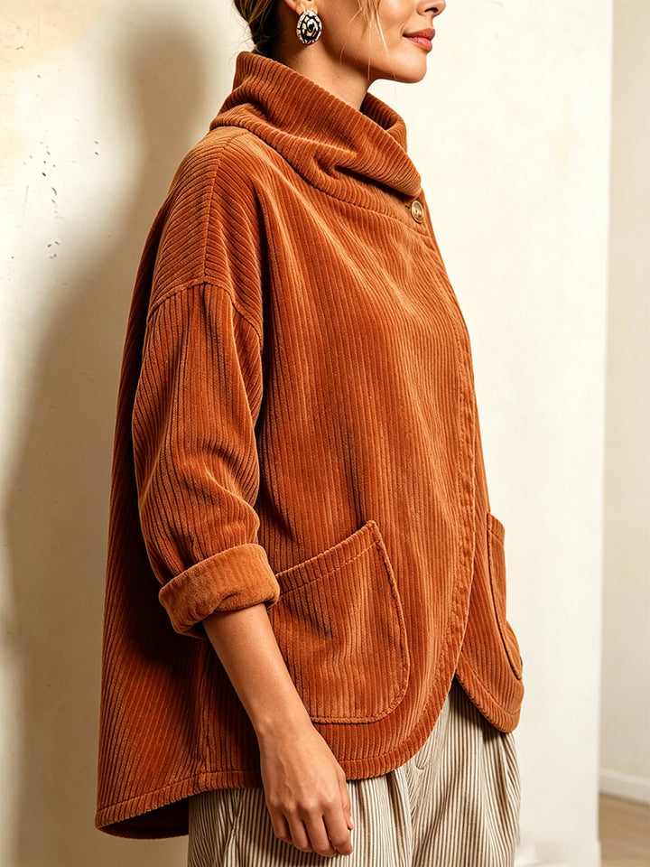 Sioned - Strukturierte Oversize-Sweatjacke