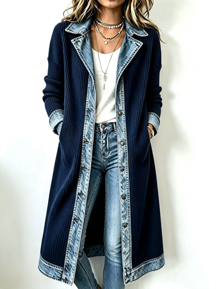 Odelia - Langer, strukturierter Cardigan