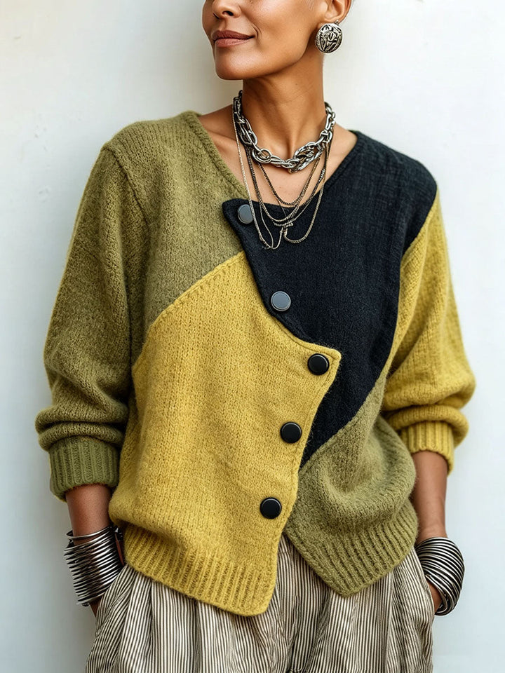 Olina - Asymmetrischer Struktur-Cardigan