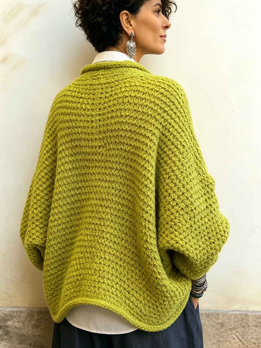 Orelle - Strukturiertes V-Ausschnitt-Sweatshirt