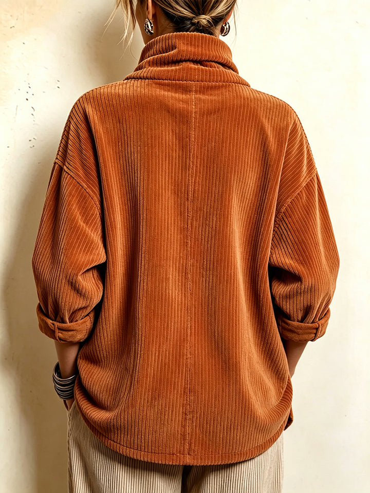 Sioned - Strukturierte Oversize-Sweatjacke
