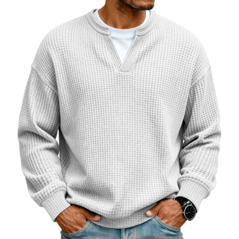 Gustav - Waffelstruktur-Langarmshirt