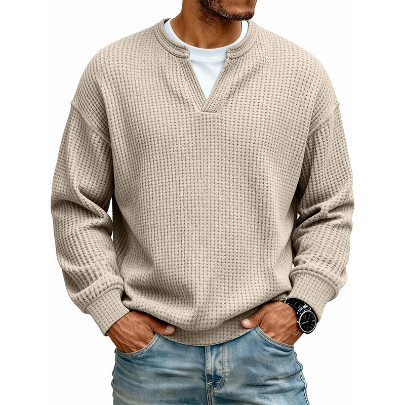 Gustav - Waffelstruktur-Langarmshirt