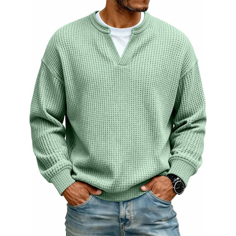 Gustav - Waffelstruktur-Langarmshirt