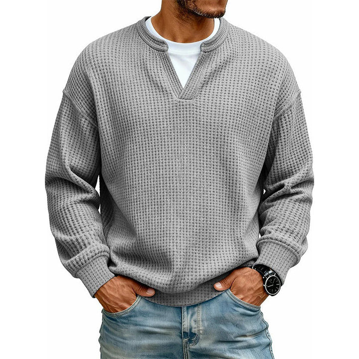 Gustav - Waffelstruktur-Langarmshirt