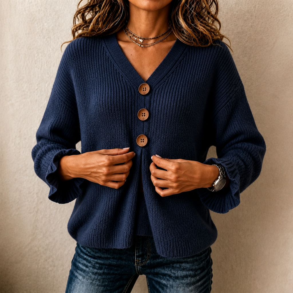 Annelie - Soft-Touch V-Ausschnitt-Pullover